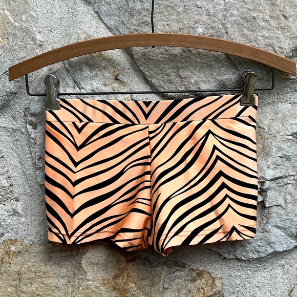 Orange tiger stripe swim short - Picture 4 of 10